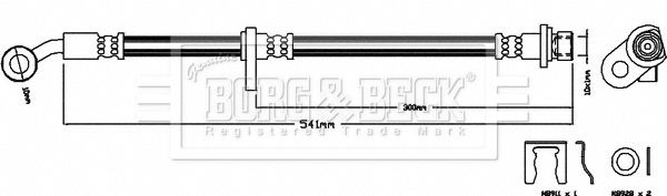 BORG & BECK stabdžių žarnelė BBH8156